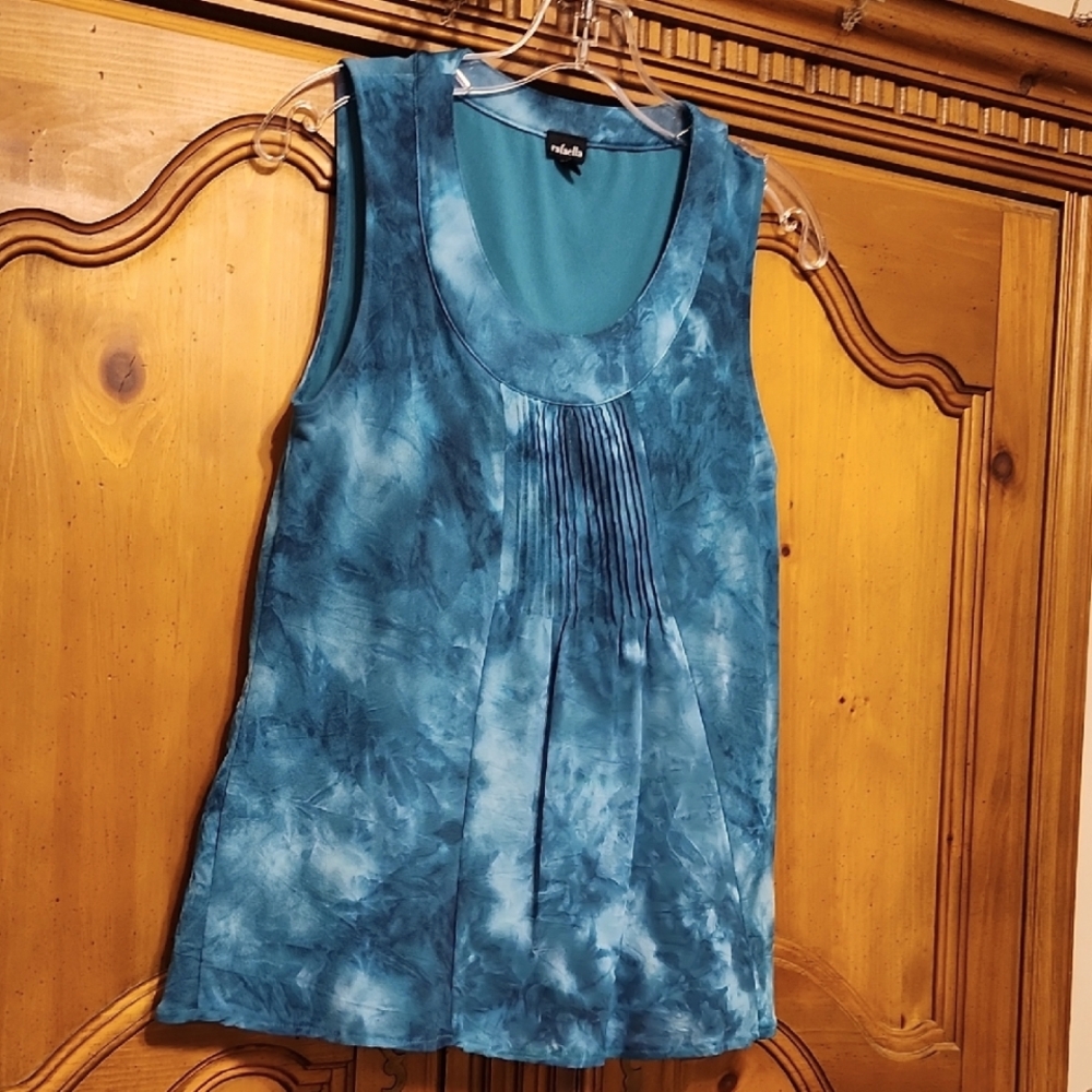 Rafaella Teal Tank Top, Mixed Colors